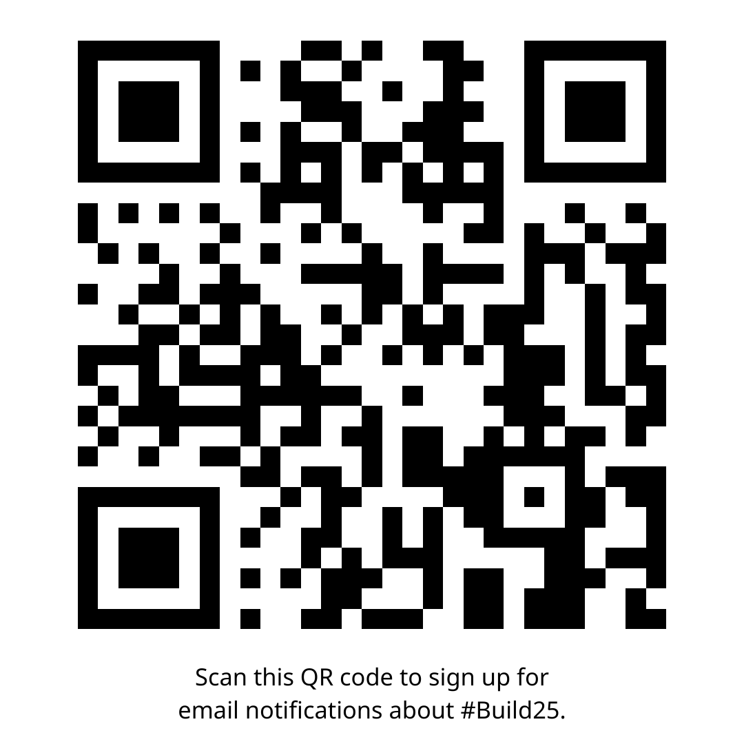 This QR code allows you to sign up for email notifications about #Build25 construction impacts. aharris@sd25.org.